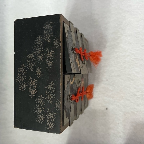Set of 4 JAPAN MINI FURNITURE SET Chest of Drawers Trunks Black - Picture 14 of 16